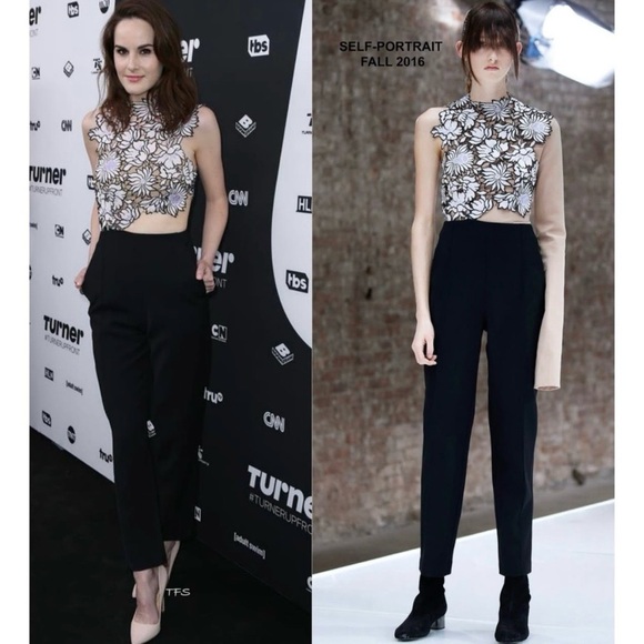 Self Portrait Lilac Guipure Floral Lace Sleeveless Jumpsuit - Picture 15 of 16